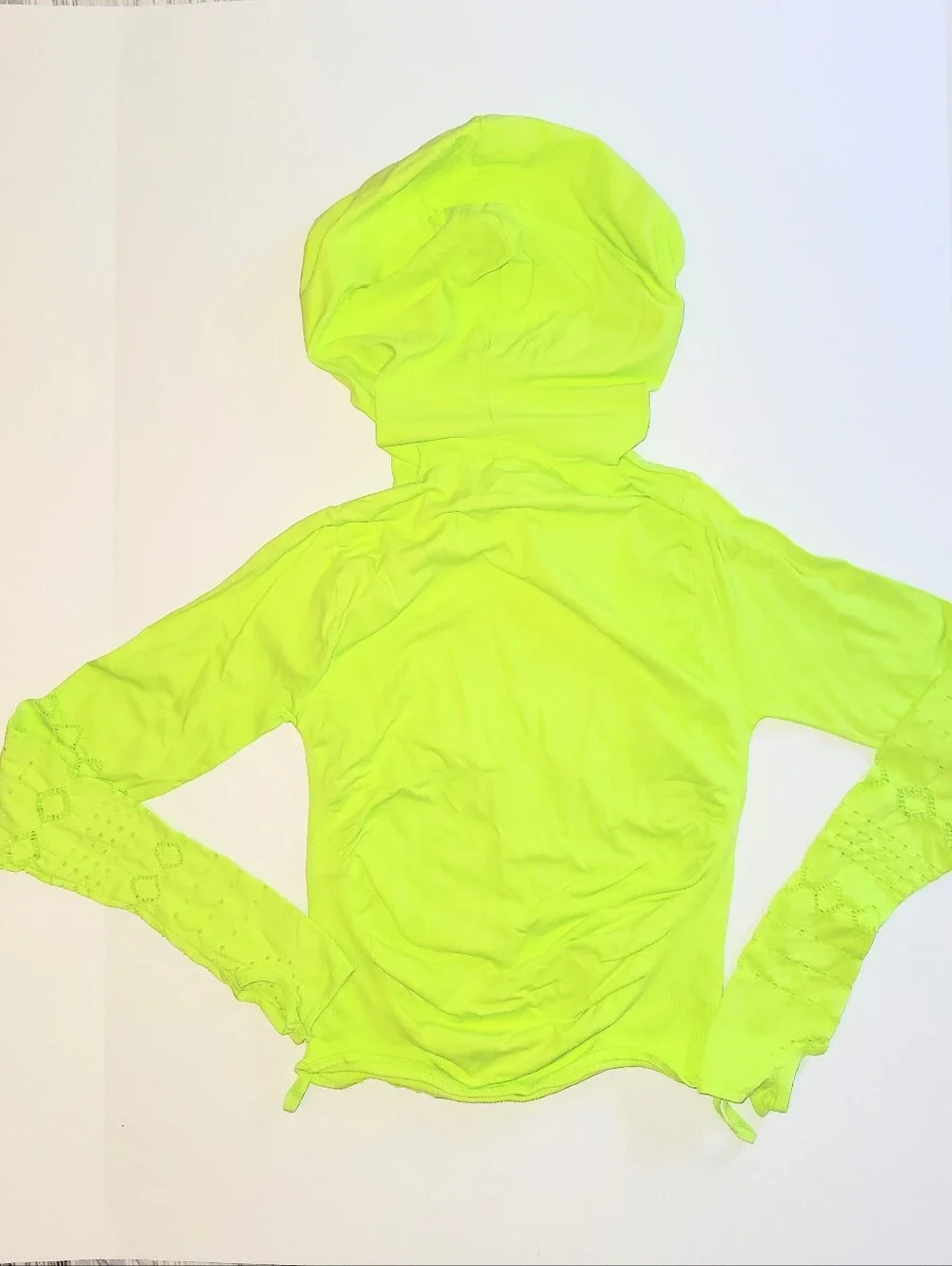 NWOT Free People Movement Good Karma Seamless Lightweight Hoodie XS/Small Neon